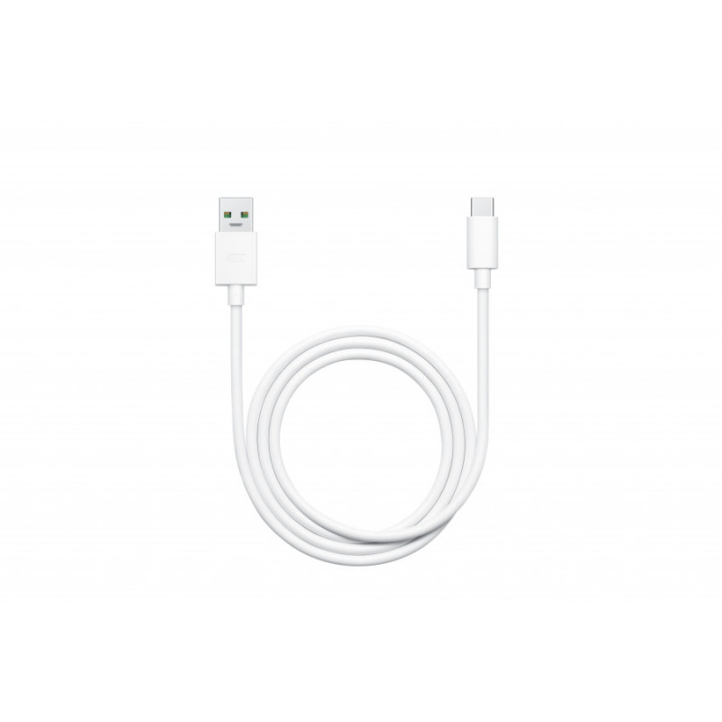 OPPO cabo VOOC USB-A para USB-C, 8 A, 1 m, branco (DL149)