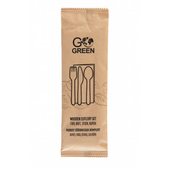 Gogreen Go Green conjunto de talheres de madeira (1901049)