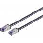 Cabo de rede Cat6a S/FTP RJ45 Shiverpeaks, 0,5 m, preto