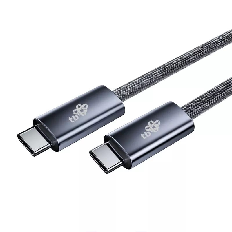 Cabo TB trançado USB 3.2 Gen 1 USB-C para USB-C, 1 m, 100 W, preto