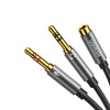 Cabo divisor de áudio AUX 3,5 mm UGREEN UV140 – preto/cinzento