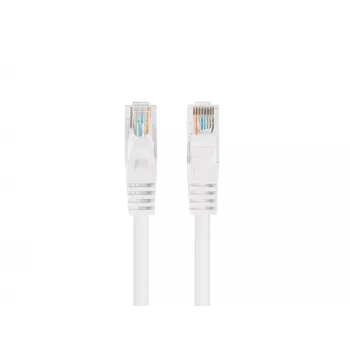 Cabo de rede Cat5e U/UTP RJ45 Lanberg, 0,25 m, branco, pack de 10