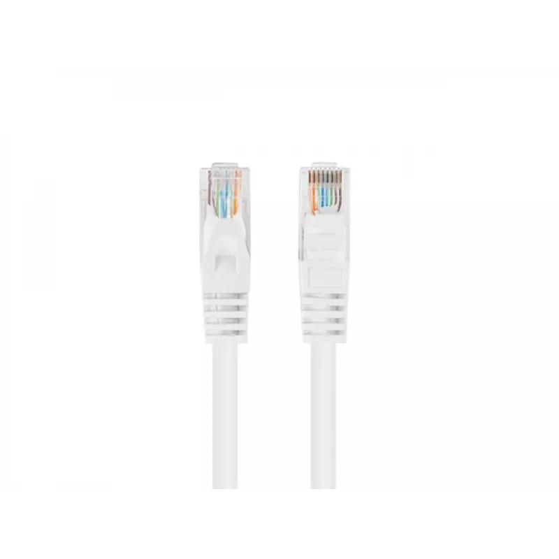 Cabo de rede Cat5e U/UTP RJ45 Lanberg, 0,25 m, branco, pack de 10