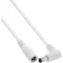 Cabo de extensão DC InLine®, ficha angular, 5,5 x 2,5 mm, branco, 0,5 m
