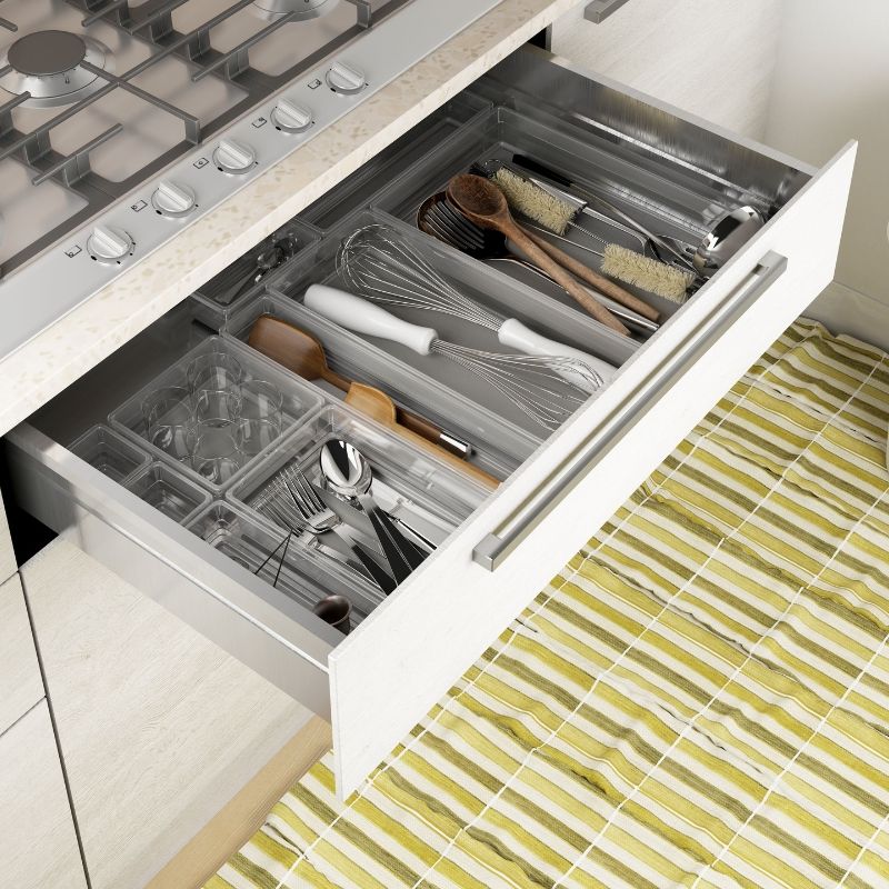 Caixa organizadora KIS Sistemo Organizer 5 37,5 x 7,5 x 5 cm transparente/cinzento-claro