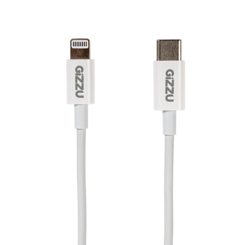 Cabo Gizzu USB-C para Lightning, 1,8 m, 27 W PD, branco (GCPU2L18)