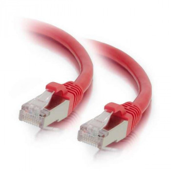 Cabo de patch Mercodan Cat6a S/FTP RJ45, 1 m, vermelho