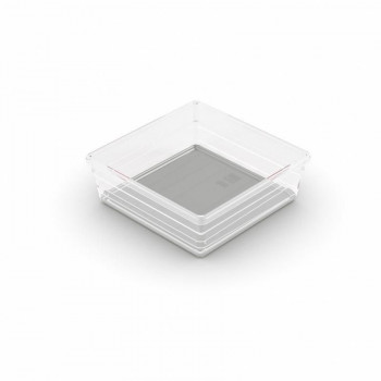 Caixa organizadora KIS Sistemo Organizer 6 15 x 15 x 5 cm transparente/cinzento-claro