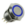 Botão interruptor antivandalismo Lamptron 16mm - Silverline - azul