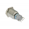 Botão interruptor antivandalismo Lamptron 16mm - Silverline - azul