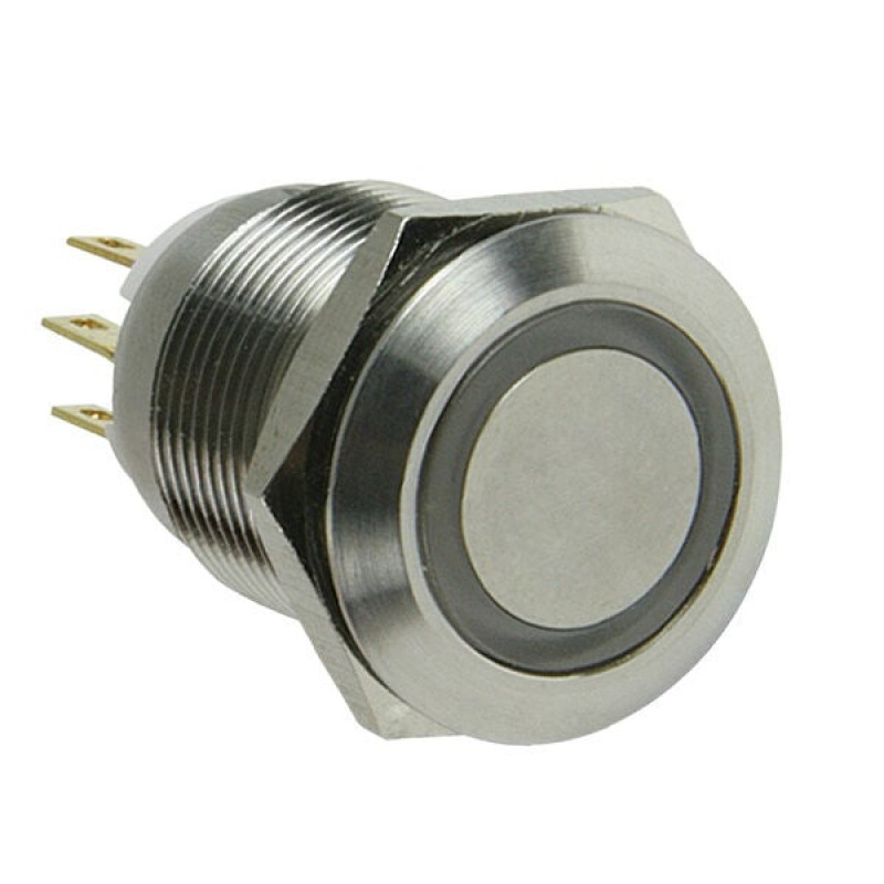 Botão interruptor antivandalismo Lamptron 16mm - Silverline - azul