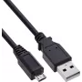 Cabo USB 2.0 Micro-USB para USB-A InLine, 0,5 m, preto