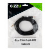 Cabo AUX 3,5mm Gizzu 2m – preto