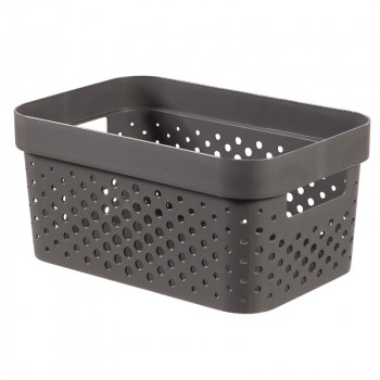 Caixa Curver Infinity Recycled 4,5 l, 27x19x12 cm, cinzento-escuro