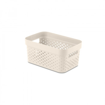 Caixa Curver Infinity Recycled 4,5 l, 27x19x12 cm, branco (Oasis White)