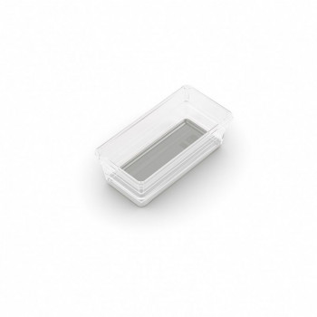 Organizador KIS Box Sistemo 2 15 x 7,5 x 5 cm transparente/cinzento-claro
