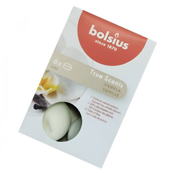 Velas perfumadas Bolsius True Scents, baunilha, 6 unid.