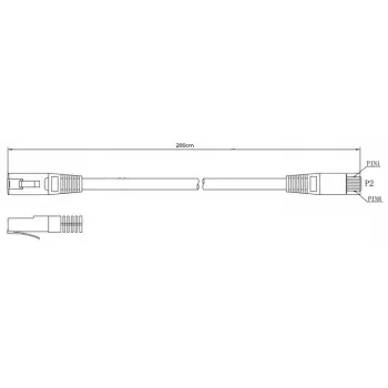 Cabo de rede Cat6 F/UTP RJ45 Lanberg, 2 m, branco