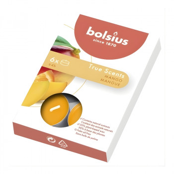 Velas perfumadas Bolsius True Scents, manga, 6 unid.