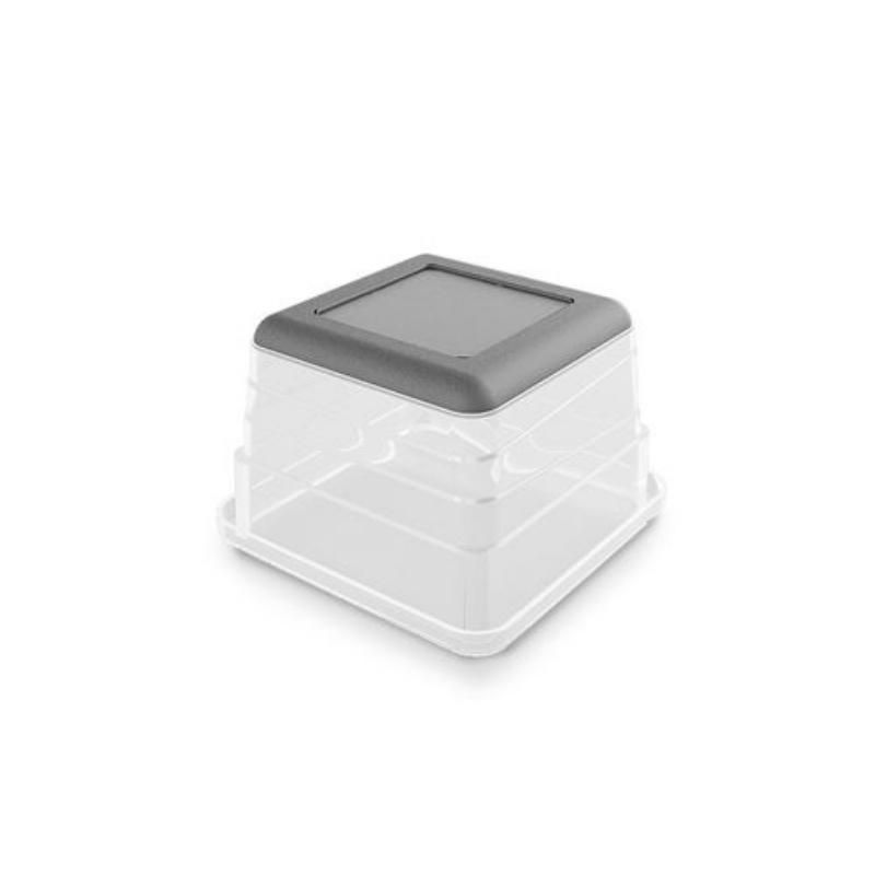 Organizador KIS Box Sistemo 1 7,5 x 7,5 x 5 cm transparente/cinzento-claro