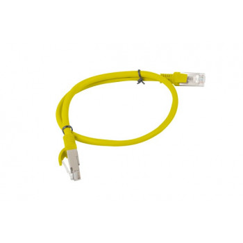 Cabo de rede Lanberg Cat6 U/UTP RJ45, 0,5 m, amarelo