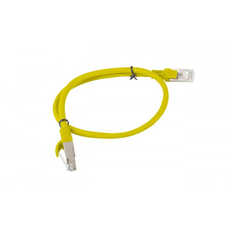 Cabo de rede Lanberg Cat6 U/UTP RJ45, 0,5 m, amarelo