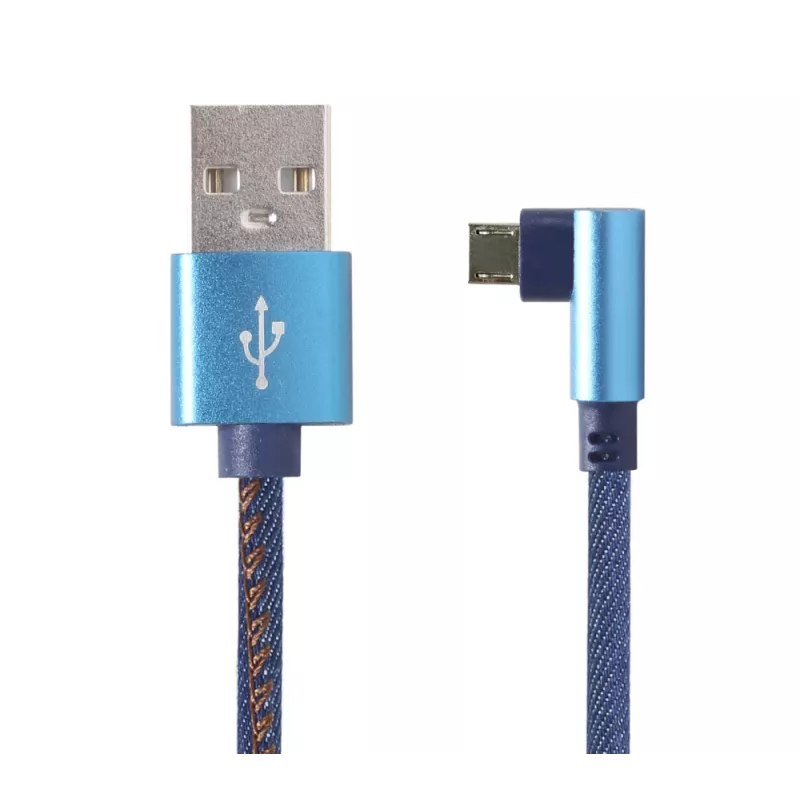 Cabo USB 2.0 Gembird trançado USB-A para Micro-USB, angular, 1 m
