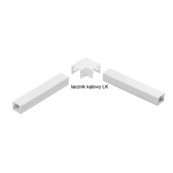 Conector angular Stasiński para canal de instalação elétrica LK 20x14, branco (1 unid.)