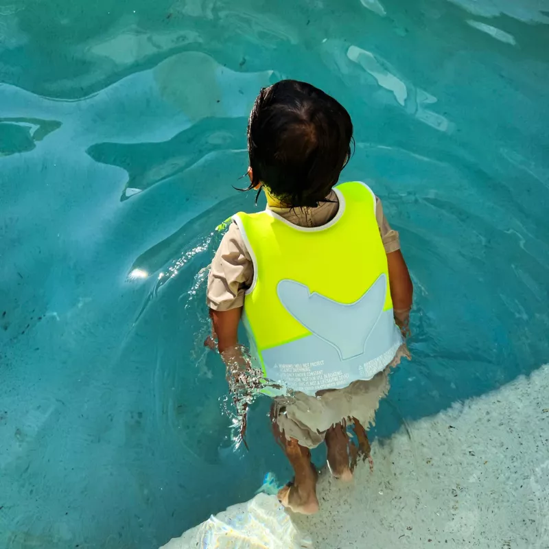 Colete salva-vidas para criança Sunnylife (3-6 anos) – Aqua Neon