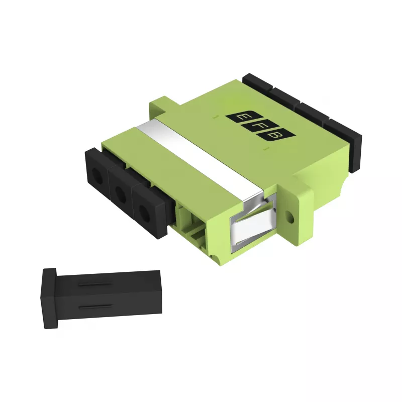 Acoplador EFB Elektronik LC Quad OM5, verde-limão (53335.1OM5)