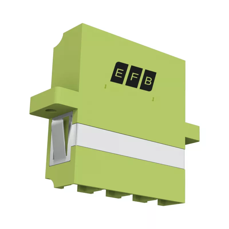 Acoplador EFB Elektronik LC Quad OM5, verde-limão (53335.1OM5)