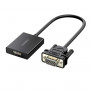 Conversor VGA para HDMI UGREEN CM513, ficha para conector fêmea, 1080p Full HD, preto
