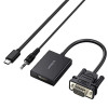 Conversor VGA para HDMI UGREEN CM513, ficha para conector fêmea, 1080p Full HD, preto