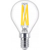 Lâmpada LED classic WarmGlow Philips 60W E14, gota, transparente, regulável