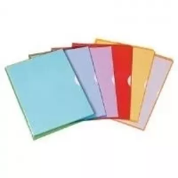 ELBA capas de visualização Fard'Liss DIN A4, PVC 0,18 mm, lilás, abertura superior e lateral direita, 2 furos laterais para dedos (100206696)