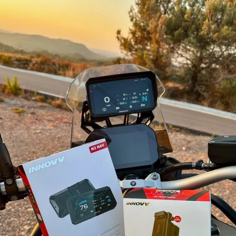 INNOVV N3 ecrã inteligente universal de fecho rápido para mota com CarPlay, câmaras e TPMS