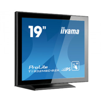 iiyama ProLite T1932MSC-B2X monitor tátil projetado-capacitivo de 10 pontos de 19 inch (48,3 cm), 5:4, 1280x1024, DVI, VGA, preto