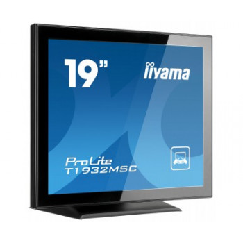 iiyama ProLite T1932MSC-B2X monitor tátil projetado-capacitivo de 10 pontos de 19 inch (48,3 cm), 5:4, 1280x1024, DVI, VGA, preto