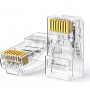 UGREEN fichas modulares RJ45 Cat6 (50 unidades) – transparente com contactos dourados