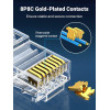 UGREEN fichas modulares RJ45 Cat6 (50 unidades) – transparente com contactos dourados
