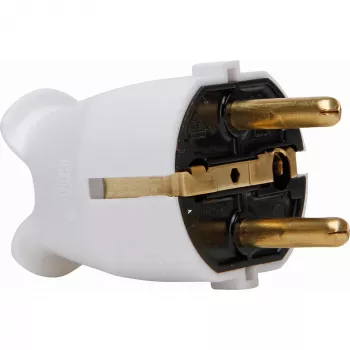 Ficha de segurança em plástico Kopp, para 3x1,5mm², branco ártico