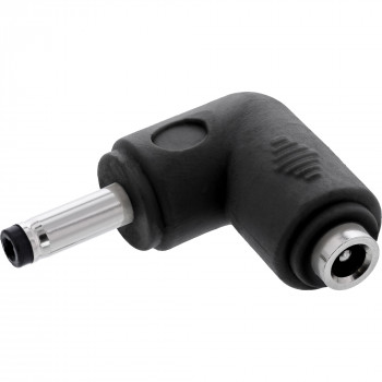 Adaptador DC InLine®, 4,0 x 1,7 mm, ficha/conector fêmea, angular, preto