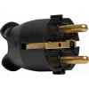 Ficha de segurança em plástico Kopp, para 3x1,5mm², preto