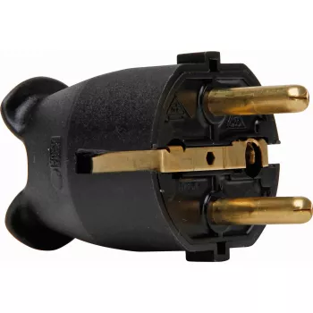 Ficha de segurança em plástico Kopp, para 3x1,5mm², preto