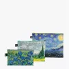 Conjunto de sacos LOQI Vincent Van Gogh – Starry Night, Wheatfield, Irises (3 unid.)
