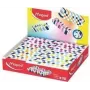 Borracha de plástico Maped, xadrez colorida, sem ftalatos e PVC, expositor de 20 (123501)