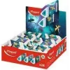 Borracha de plástico Maped Pyramide DRAGON, branca, triangular, sem ftalatos e PVC, expositor de 24 (119527)