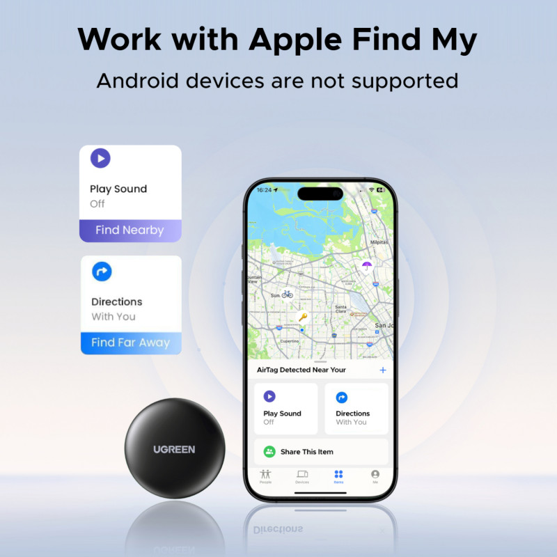 Localizador inteligente UGREEN FineTrack Mini para dispositivos Apple