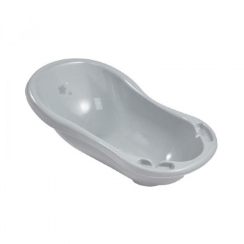 Banheira de bebé Keeeper 84cm com rolha Maria Stars 84x49x29cm cinzento