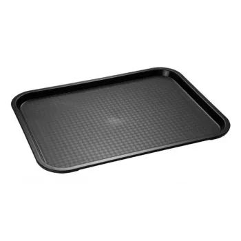 Tabuleiro de fast-food APS 350 x 270 mm, altura 20 mm, polipropileno, preto (531)